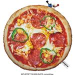 ハート パペットスンスンピザクッションポーチ 18g