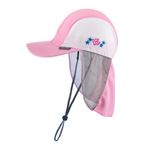 【プール用品】UV対策キャップ ピンク こども用 50～54cm