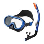 【プール用品】マスクスノーケルセット ブラックマンタブルー こども用（4才～9才目安）