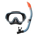 【プール用品】マスクスノーケルセット ブラックスモークブルー 大人用（10才～目安）