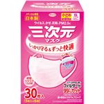 興和 三次元マスク 小さめSサイズ ベビーピンク 30枚（5枚×6個）