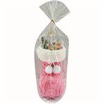 イズミクリエーション ニットブーツ（パステルピンク）菓子3個入