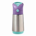 【12ヶ月頃～】b.box ステンレスドリンクボトル 350ml ライラックポップ 保冷保温 ストロータイプ