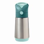 【12ヶ月頃～】b.box ステンレスドリンクボトル 350ml エメラルドフォレスト 保冷保温 ストロータイプ