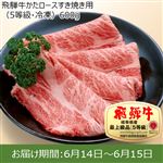 【予約】岐阜県産  飛騨牛かたロースすき焼き用（5等級・冷凍）600g（100gあたり（本体）1360円） ※50点限り 【6月14日~6月15日のお受取り】