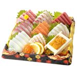 【予約】 超まぐろ入りお刺身盛合わせ（えび・うに入）9点盛 1パック 【12月29日～1月4日の受取り】