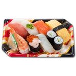 【予約】 握りと細巻寿司の盛合せ1人前（梅）1パック （わさび小袋付き）【4月26日～5月2日のお受取り】