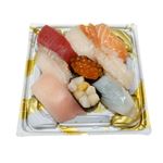 【魚屋の鮨】魚屋のにぎり鮨（いくら・えび入）9貫入【わさびなし】1パック