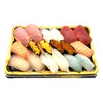 【魚屋の鮨】父の日おすすめ握り鮨（うに・いくら・えび入）18貫入 1パック 【6月13日～6月15日の受取り】