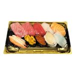 【魚屋の鮨】父の日ご馳走にぎり鮨（うに・いくら・かに・鮑入）10貫入 1パック 【6月13日～6月15日の受取り】