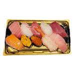【魚屋の鮨】魚屋のご馳走にぎり鮨（うに・いくら・えび入）10貫入【わさびなし】1パック