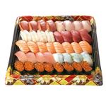 ★【予約】 【魚屋の鮨】魚屋のご馳走にぎり鮨（いくら・えび入）40貫入【わさびなし】1パック ※【3月20日～5月11日までの配送限定】