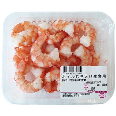 おうちでイオン イオンネットスーパー ボイルむきえび 生食用 100g 100gあたり 本体 298円