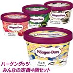 ハーゲンダッツ みんなの定番4個セット（バニラ・ストロベリー・グリーンティー・クッキー＆クリーム)