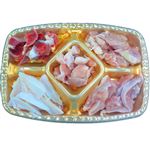 鶏焼肉用盛り合わせ300g 原材料名／せせり（タイ産・解凍品）、もも肉（タイ産・解凍品）、砂肝・ヤゲン軟骨・ひざ軟骨（ブラジル産・解凍品）