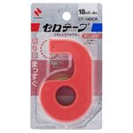 ニチバン セロテープ直線 レッド（赤）18mm×8m