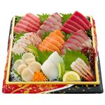 【予約】  本まぐろ中とろ入りお刺身盛り合わせ（えび入り）9点盛 1パック 【注文より4日後以降のお受取り ★】