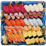 【ごちそう予約】 ほたてと海老が自慢の味わい握り寿司 40貫入【わさびなし】1パック ※【5日後以降配送】