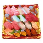 【ごちそう予約】 【さかな屋の鮨】魚屋のにぎり鮨（いくら・うに・えび入）20貫入【わさびなし】1パック ※【5日後以降配送】