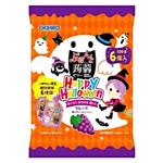 ハロウィン ぷるんと蒟蒻ゼリーパウチ グレープ 6個入