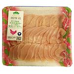 トップバリュ グリーンアイ ナチュラル 純輝鶏皮なしむね肉うす切り（青森県産）350g（100gあたり（本体）178円）1パック