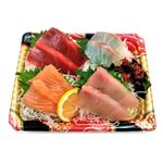 お刺身盛り合せ 4点盛（本鮪2切・真鯛2切・サーモン2切・びんちょうまぐろ2切）【12時以降のお渡し限定】※仕入れ状況によりネタを変更させていただく場合があります。予めご了承ください。