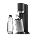 【ワンタッチ式・手動ボタン電源】 ソーダストリーム Duo（デュオ）スターターキット ブラック（ガスシリンダー60L用、DWSボトル1L、グランドカラフェ（ガラス製カラフェ）1L）SSM1106