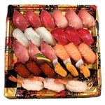 【予約】 【魚屋のにぎり鮨】 本鮪を味わうご馳走にぎり鮨（うに・いくら・えび入）27貫 【4／8－9配送】