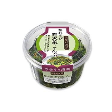 おうちでイオン イオンネットスーパー 岡山やまう 茎わさび野沢菜こんぶ 300g