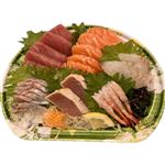 お刺身盛合せ （鮮魚士おすすめ）5点盛 1パック （まぐろ3切 ・ぶり、又ははまち3切 ・ サーモン3切・真あじ1山 ・甘えび4尾）※水揚げに応じて内容が変わる場合がございます）