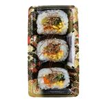 自社製牛カルビ焼き肉を使ったキンパ風太巻3巻 1パック※12時以降の配送