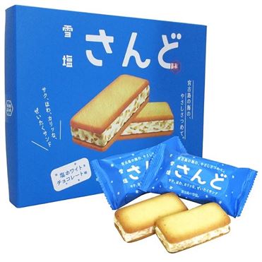 雪塩サンド ホワイトチョコレート 12個入り✖︎４箱 沖縄いちば / 雪塩さんど(12個入)塩ホワイトチョコレート味