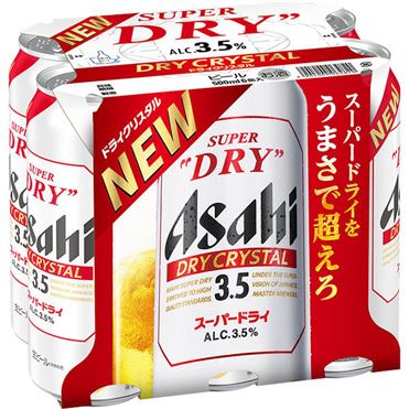 6缶パック】アサヒビール スーパードライクリスタル 500ml×6 | イオン