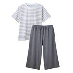 （レディース）トップバリュ Tシャツ上下組 天竺吸汗速乾（ウスクロ）サイズ L