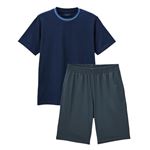 （メンズ）ピースフィット Silky FACTコットン無地Tシャツ上下セット（コイアオ）サイズ S