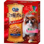 【ペット用】ユニ・チャーム 銀のスプーン 三ツ星グルメ 香るお魚仕立て 毛玉ケア 4種のアソート お魚レシピ 200g（20g×10袋）