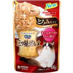 【ペット用】ユニ・チャーム 銀のスプーン 三ツ星グルメ パウチ とろみ仕立て まぐろ・かつおにたい添え 35g