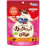 【ペット用】ユニ・チャーム 銀のスプーンおいしい顔が見られるおやつ カリカリッチ 総合栄養食 シーフード 60g