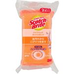 3Mジャパン Scotch‐brite（スコッチ・ブライト）ハイブリットネットスポンジ（オレンジ）2個
