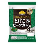 トップバリュベストプライス 具材がとけこんだ とけこみビーフカレー 中辛 170g×4袋