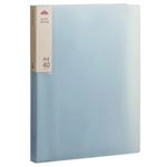 トップバリュ クリアファイル 40ポケット ブルー TV－CFA40－AT22140BL