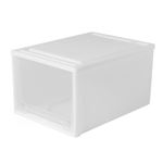 HOME COORDY クローゼットケース 深型 ホワイト／クリア サイズ 幅39×奥行き53×高さ30cm