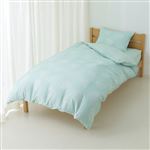 HOME COORDY 綿混 プリント 掛ふとんカバー（グリーン）セミダブルロング