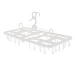 HOME COORDY サイドフックで傾かないベランダ角ハンガー 40ピンチ（低竿用）（ホワイト）サイズ 幅80cm×奥行37.2×35.0cm