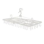 HOME COORDY サイドフックで傾かないベランダ角ハンガー 60ピンチ（低竿用）（ホワイト）サイズ 幅93.4cm×奥行40.2×36.0cm