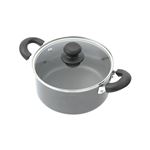 HOME COORDY【ガス火専用】フッ素コート両手鍋 20cm