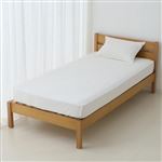 HOME COORDY 綿サテンストライプ敷ふとん＆マットレス兼用ワンタッチシーツ ホワイト シングルロング・シングル
