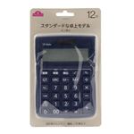トップバリュ 卓上電卓 12桁 ネイビー
