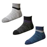 （メンズ）トップバリュ 丈夫 消臭ショート丈 ソックス 3足組（ソノタ1）サイズ 27～29cm