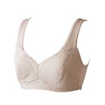 （レディース）トップバリュ らくなブラジャー フライス（ウスベージュ）サイズ L